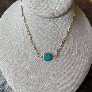 Turquoise gold necklace